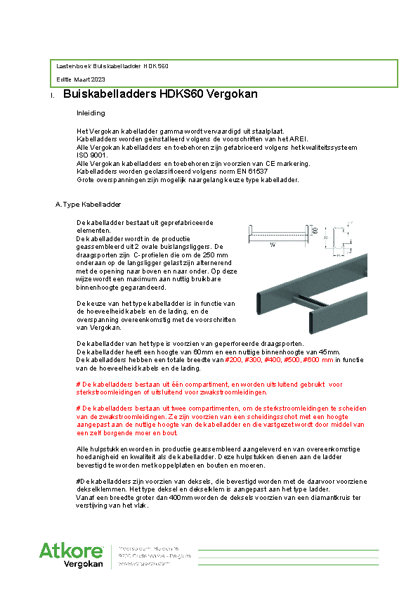 4.Lastenboek_HDKS60 Buiskabelladders_Vergokan_2023